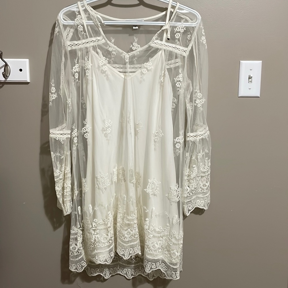 American eagle white lace dress